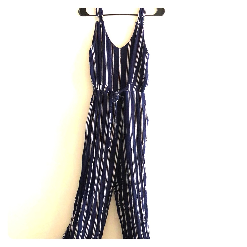 Beautiful blue and white striped romper pants